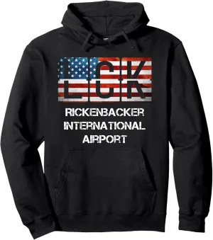 Rickenbacker International Airport LCK IATA ICAO Gift Pullover Hoodie