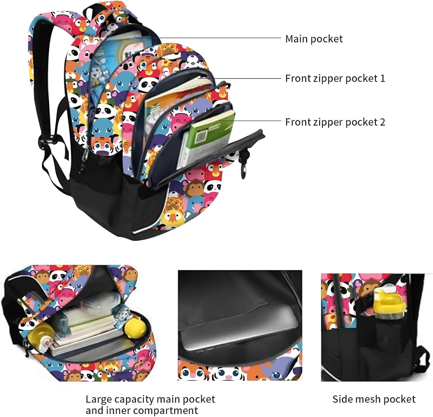 rickyh style School Backpack Travel Bag for Men & Women Lightweight College Back Pack with Laptop Compartmen (23DONGWU)