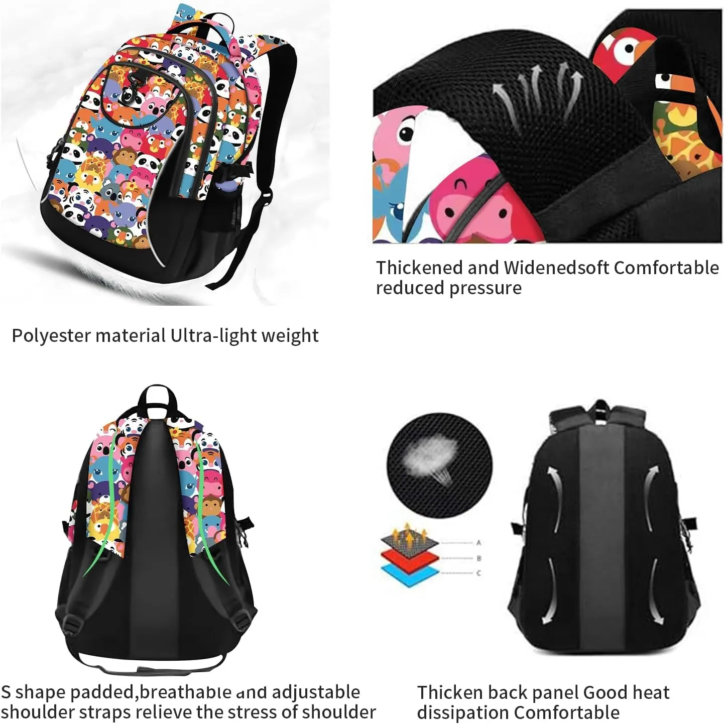 rickyh style School Backpack Travel Bag for Men & Women Lightweight College Back Pack with Laptop Compartmen (23DONGWU)