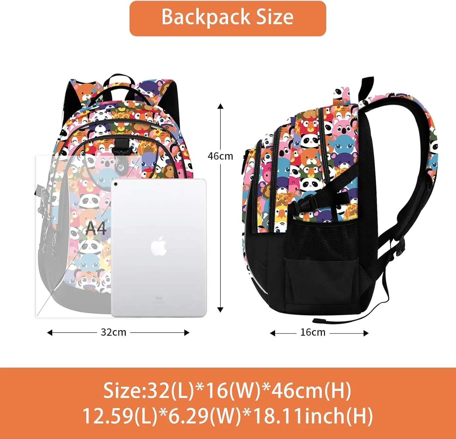 rickyh style School Backpack Travel Bag for Men & Women Lightweight College Back Pack with Laptop Compartmen (23DONGWU)