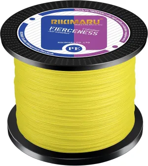 RIKIMARU Braided Fishing Line Abrasion Resistant Superline Zero Stretch&Low Memory Extra Thin Diameter 327-1094 Yds, 4-180LB