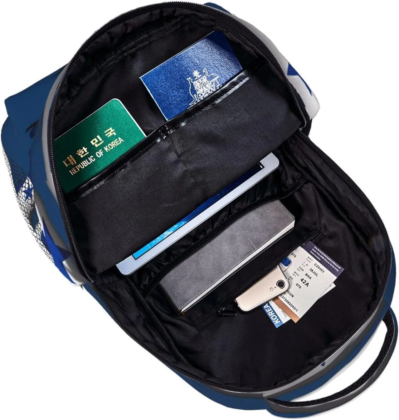 Ripped Honduras Flag Backpack Casual Laptop Backpack Double Shoulder Bag Lightweight Backpack For Women Men Travel