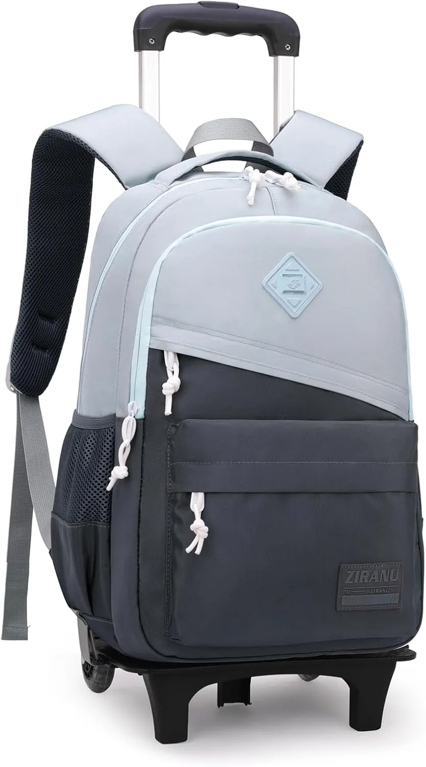 Rolling Backpack for Boys Girls School BookBag with Wheels Kids Luggage Trolley Back Pack on Wheels Elementary Travel Bag