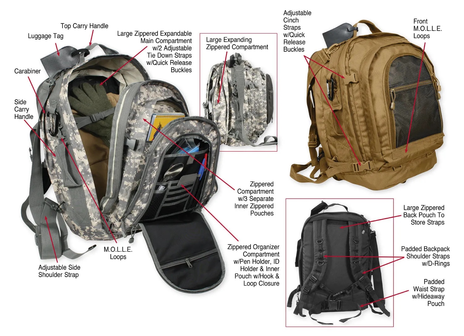 Rothco Travel Refund policy Out Vibrant Tactical Move Backpack