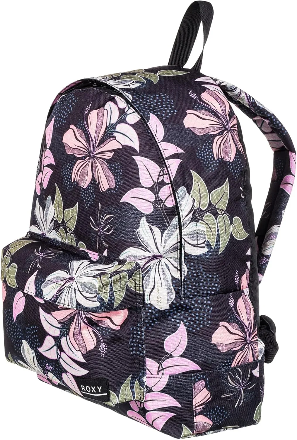Roxy Women's Sugar Baby Backpack | Travel |Vacation | Work | Everyday Carry | 16L Capacity, Anthracite Sunny Floral Swim, One Size