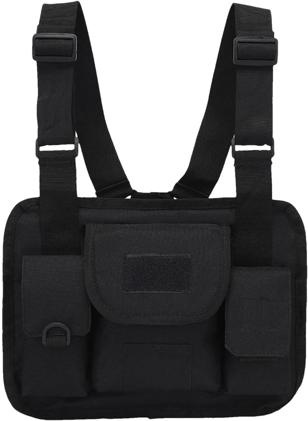 running chest pack, chest fanny pack,chest bag running chest bag - chest backpack for men, adjustable front pack, fashion travel chest pack, chest vest, Black, Consulte la descripción