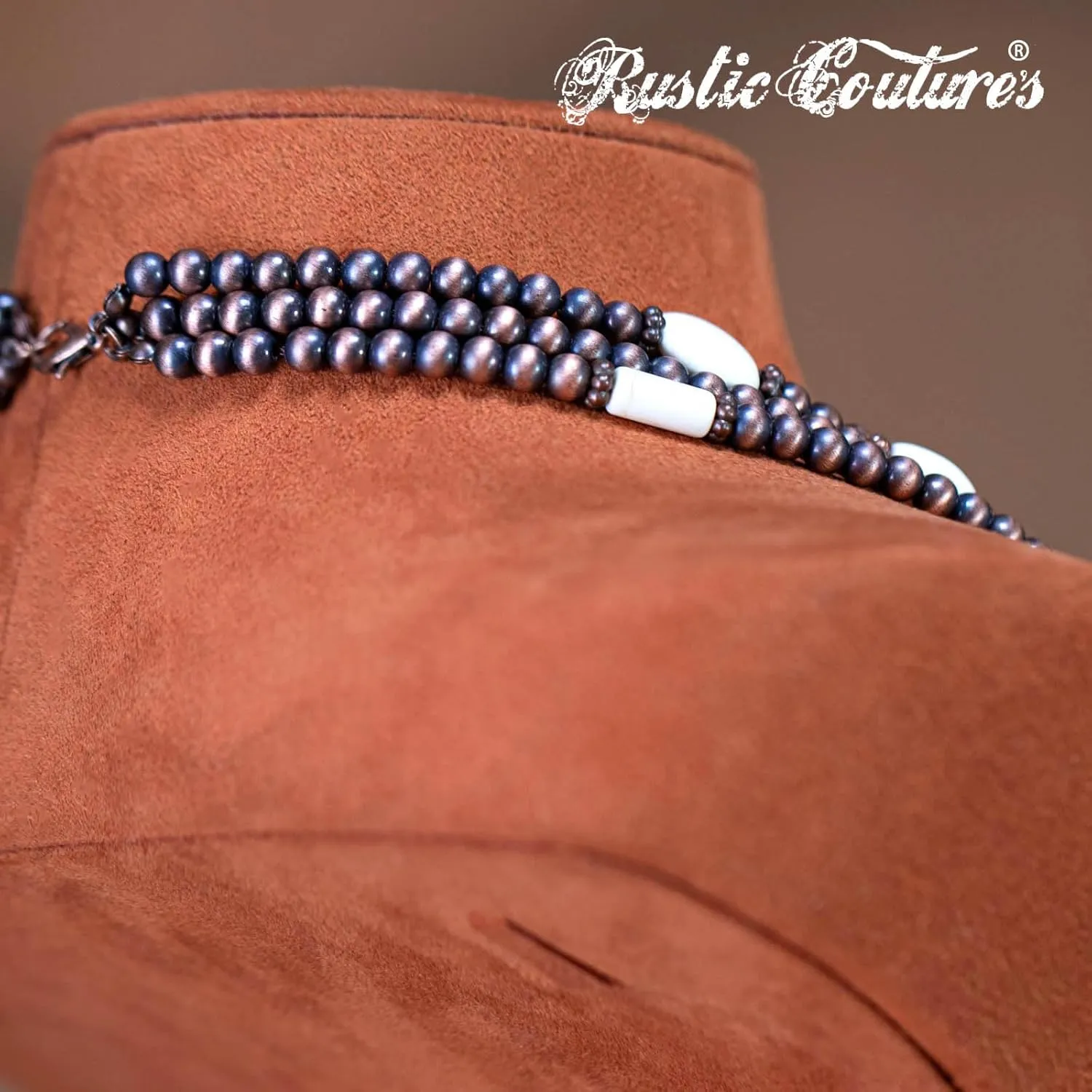 Rustic Couture's Western Turquoise Jewelry Set for Women Multi Layer Necklaces Navajo Cowgirl Beaded Neacklaces