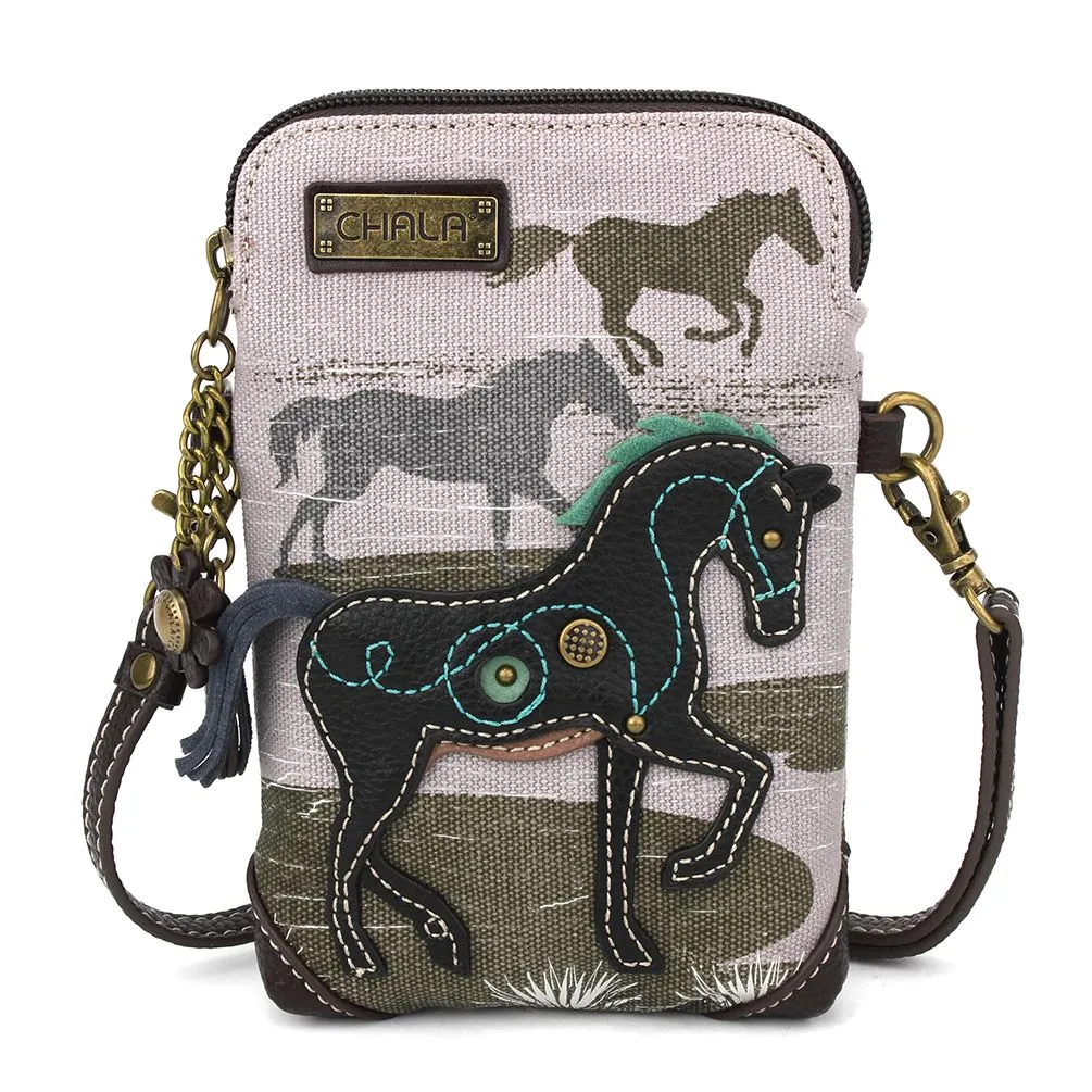 Safari Canvas Cellphone Xbody - Horse (Gray)