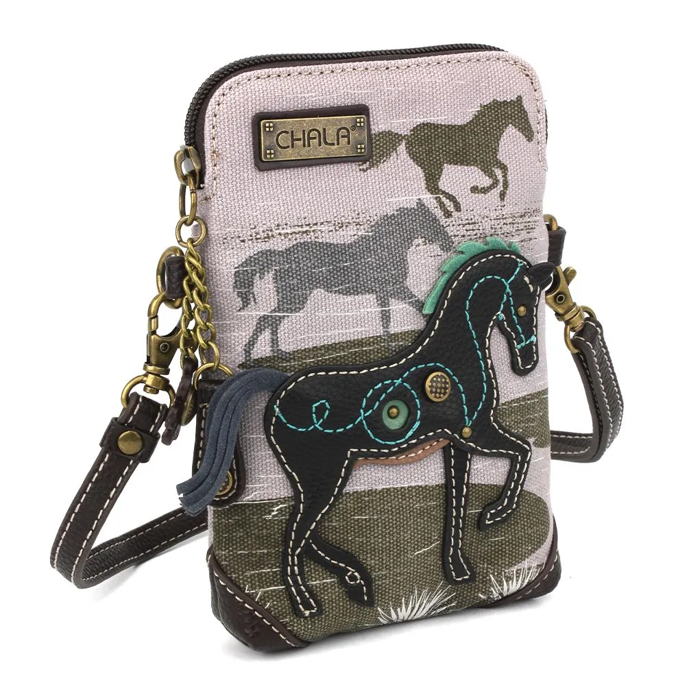 Safari Canvas Cellphone Xbody - Horse (Gray)