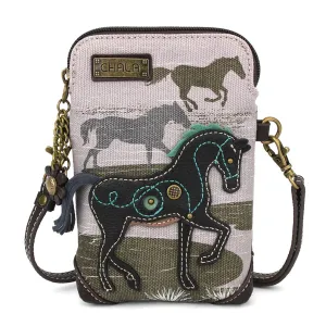 Safari Canvas Cellphone Xbody - Horse (Gray)
