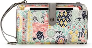 Sakroots Artist Circle Smartphone Crossbody in Eco Twill, Detachable Wristlet Strap