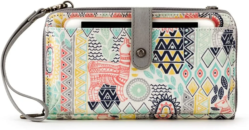 Sakroots Artist Circle Smartphone Crossbody in Eco Twill, Detachable Wristlet Strap