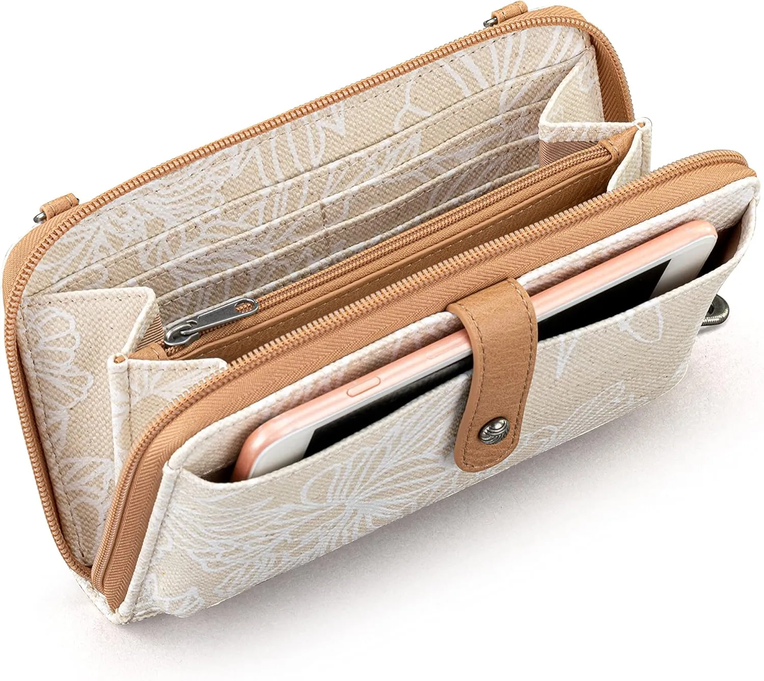 Sakroots Artist Circle Smartphone Crossbody in Eco Twill, Detachable Wristlet Strap