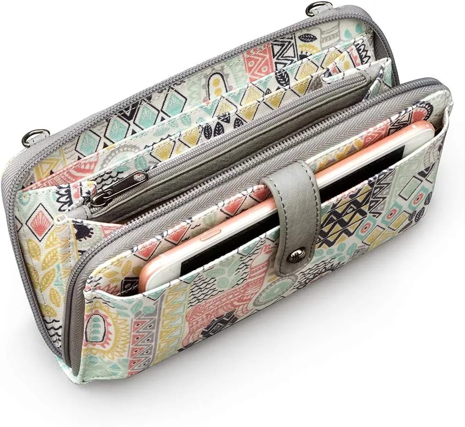 Sakroots Artist Circle Smartphone Crossbody in Eco Twill, Detachable Wristlet Strap