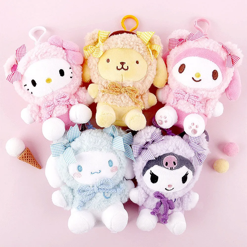 Sanrio Cinnamoroll Fluffy Hoodie Clip-On Plush