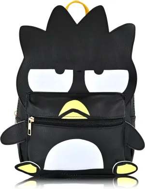 Sanrio Hello Kitty and Friends Badtz-Maru Backpack | Cute PU Leather 10" Mini Backpack Purse for Women, Men, Unisex | Shoulder Bag and Accessories