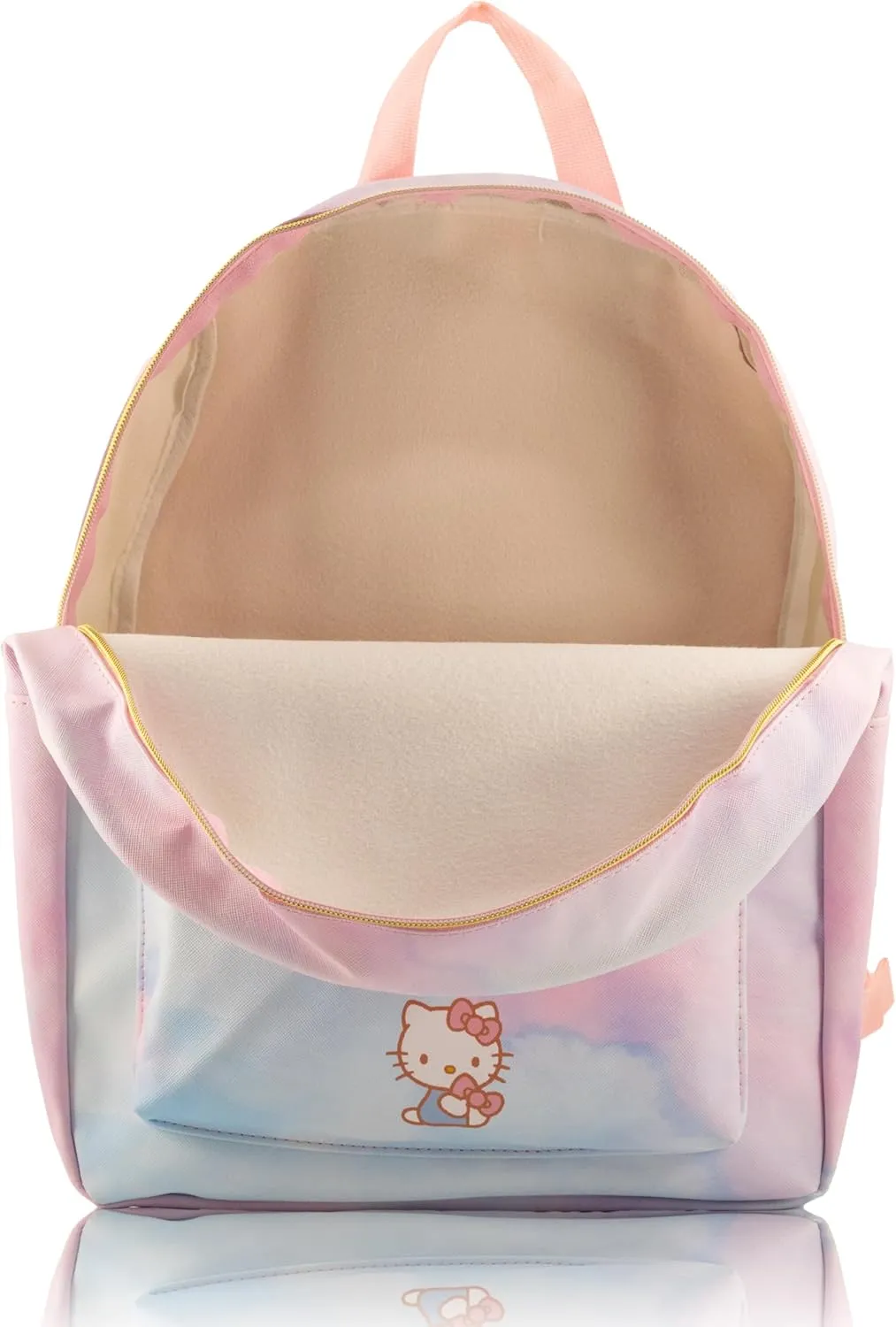 Sanrio Hello Kitty Backpack for Women, Men, Unisex | Cute PU Leather Large Backpack Purse Shoulder Purse | Hello Kitty Bag and Accessories