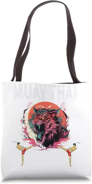 Sawadee thai traditional sak yant thai twin tiger muay thai Tote Bag