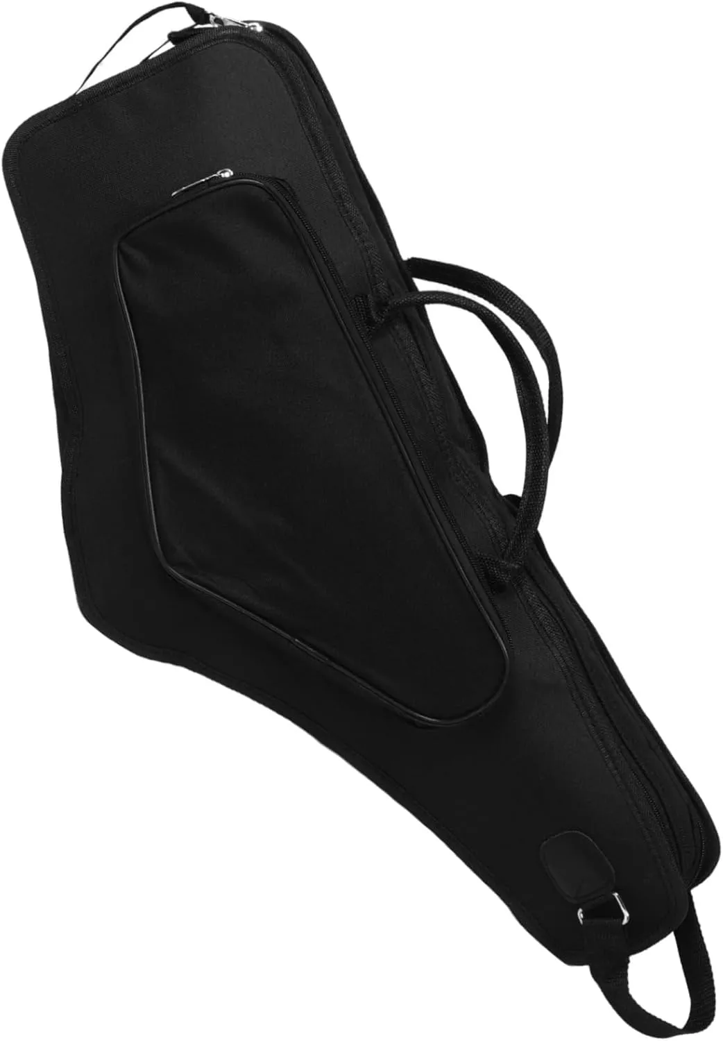 Sax Bag Alto Saxophone Reed Case Sax Double Strap Alto Bass Clarinet Reed Case Saxophone Accessories Trumpet Carrying Bag Instrument Storage Handbag Sponge Black