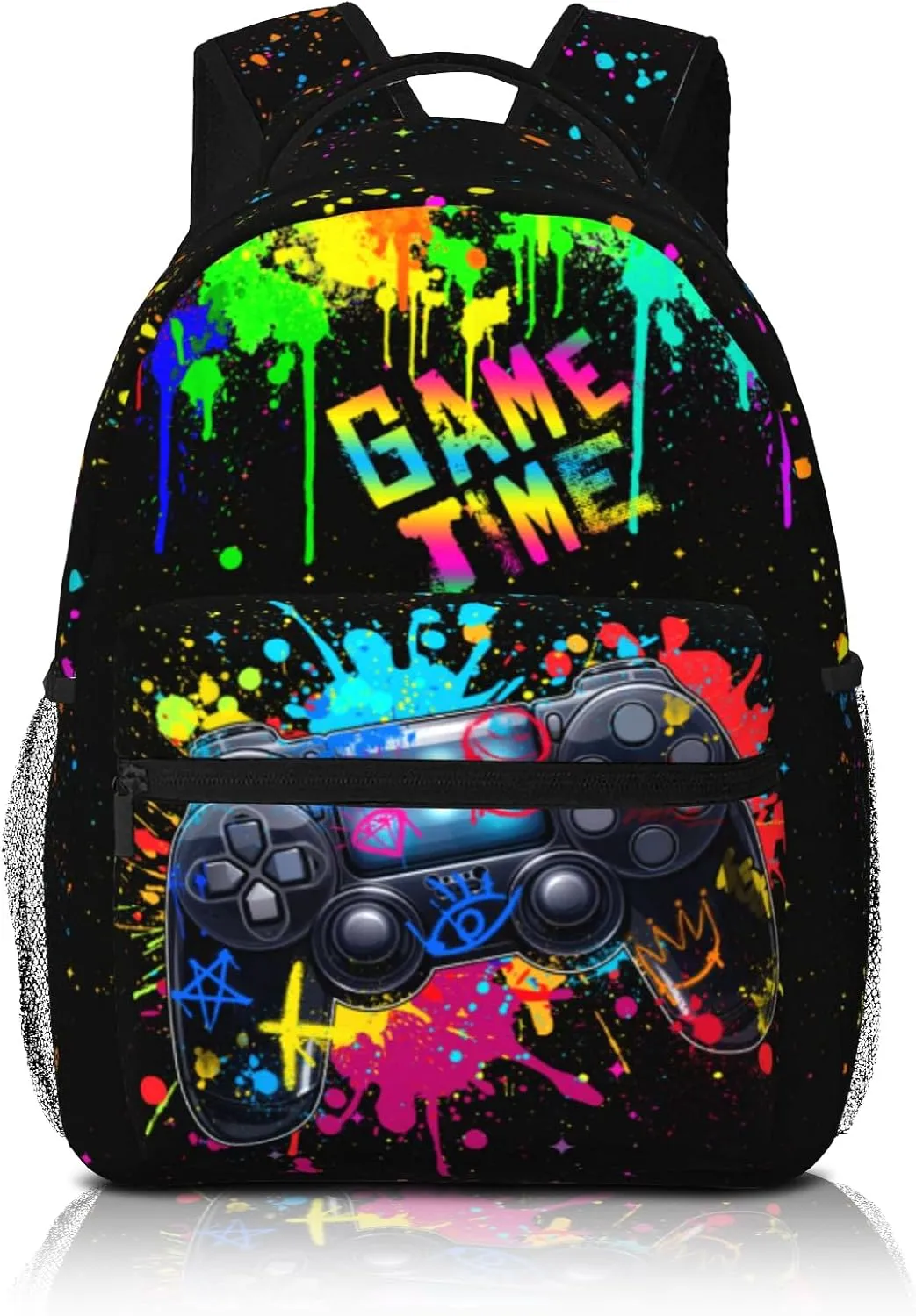 School Backpack for Boys Graffiti Gaming Boys Backpack Game Travel Laptop Backpack Video Game Backpack for Kids Children Teens