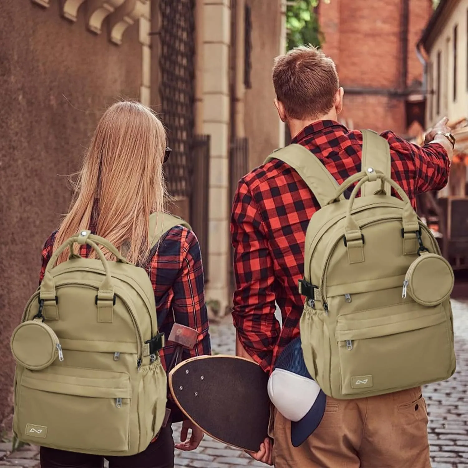 School Backpack for Girl Boys Cute Middle School Student Bookbag Waterproof College Aesthetic Backpack Work Laptop Backpack Rucksack Casual Travel Daypack Khahi