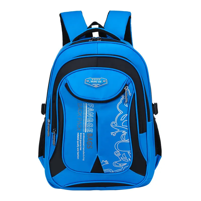 Schoolbag male 1-3-5 grade leisure double shoulder 6-12 year old boy girl child Backpack