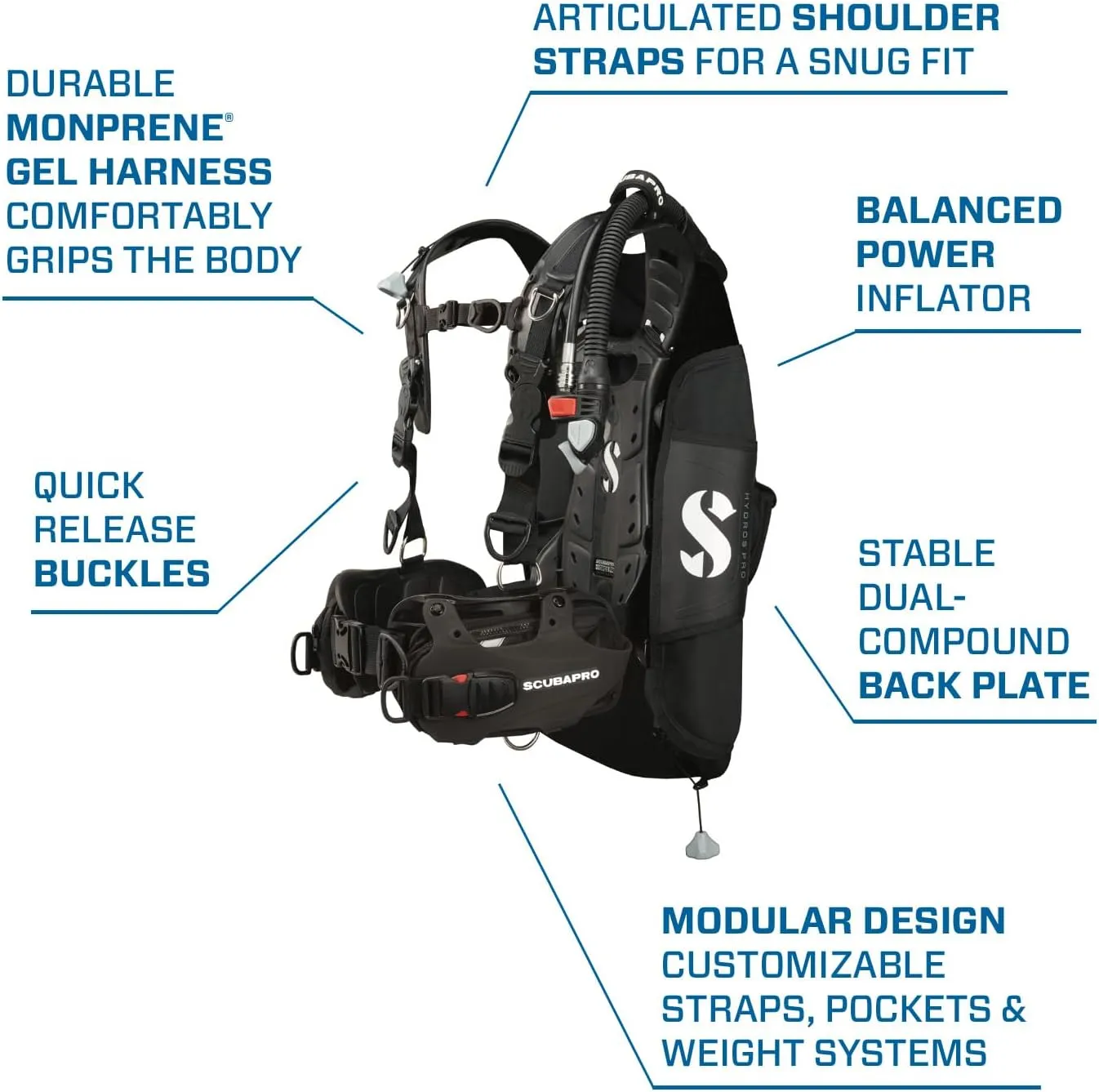 SCUBAPRO Hydros Pro Men's BCD w/BPI
