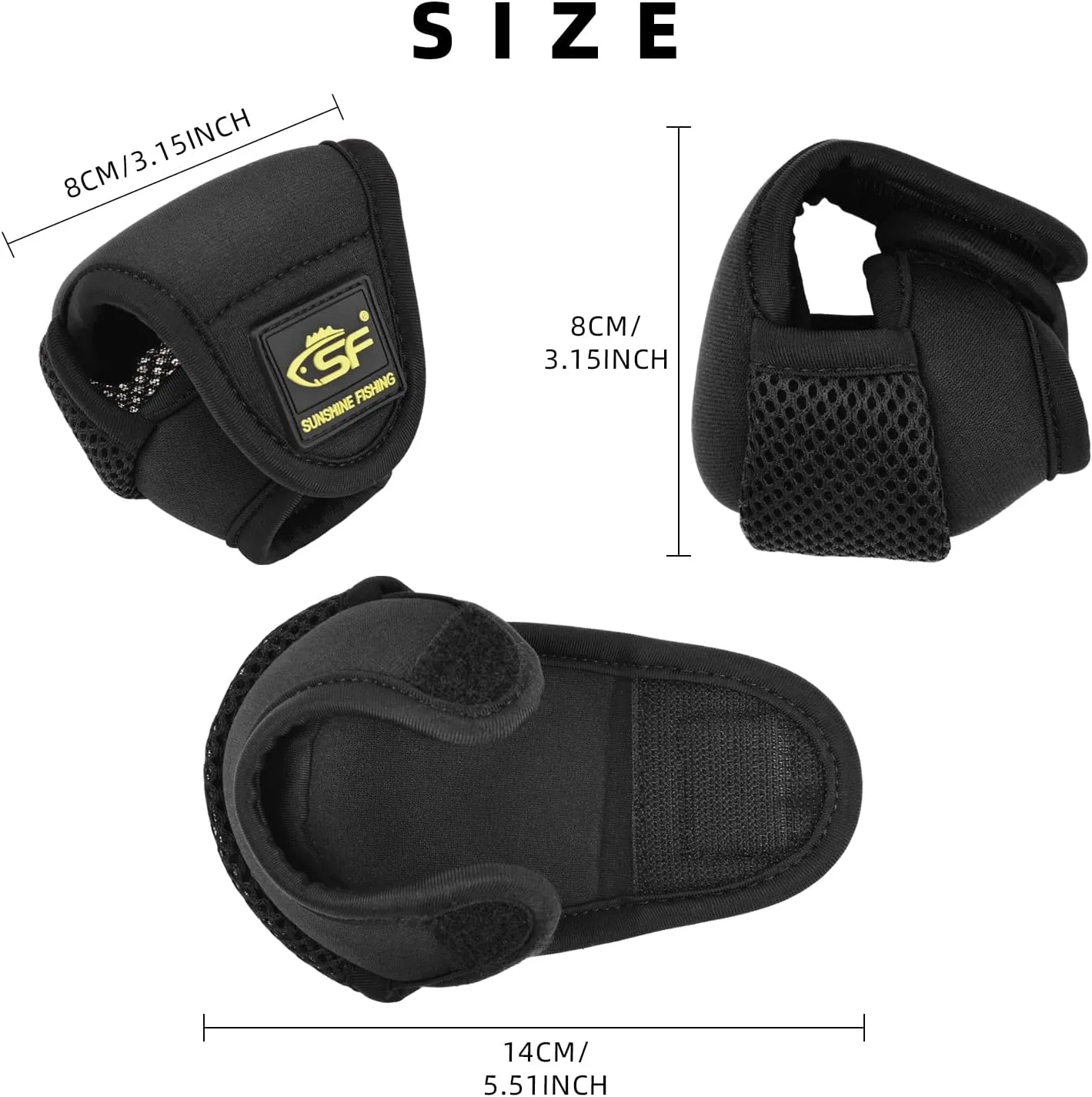 SF Low Profile Casting Baitcast Reels Cover Case Reel Pouch Glove for Fits 50 100 200 300 Series Baitcaster