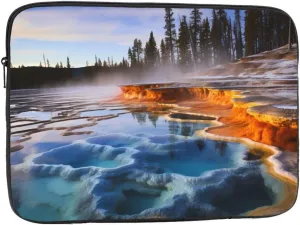 Shockproof Portable Laptop Sleeve Bag 15 inch - for Trip, Travel, Office, Daily Use - for Men and Women Yellowstone National Park Prints