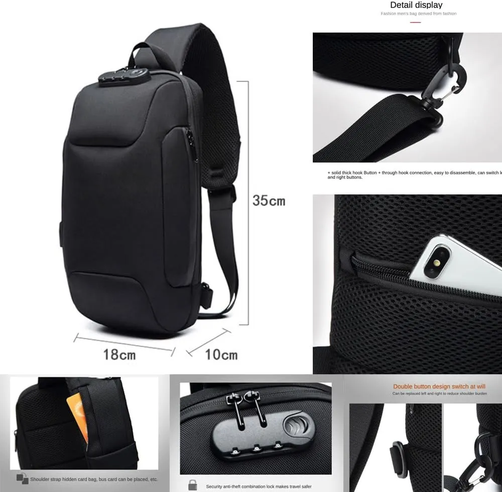 Shockproof Protective Crossbody Shoulder Chest Backpack Travel Home Storage Bag Carrying Case Compatible with GPD Win 4 (Red)