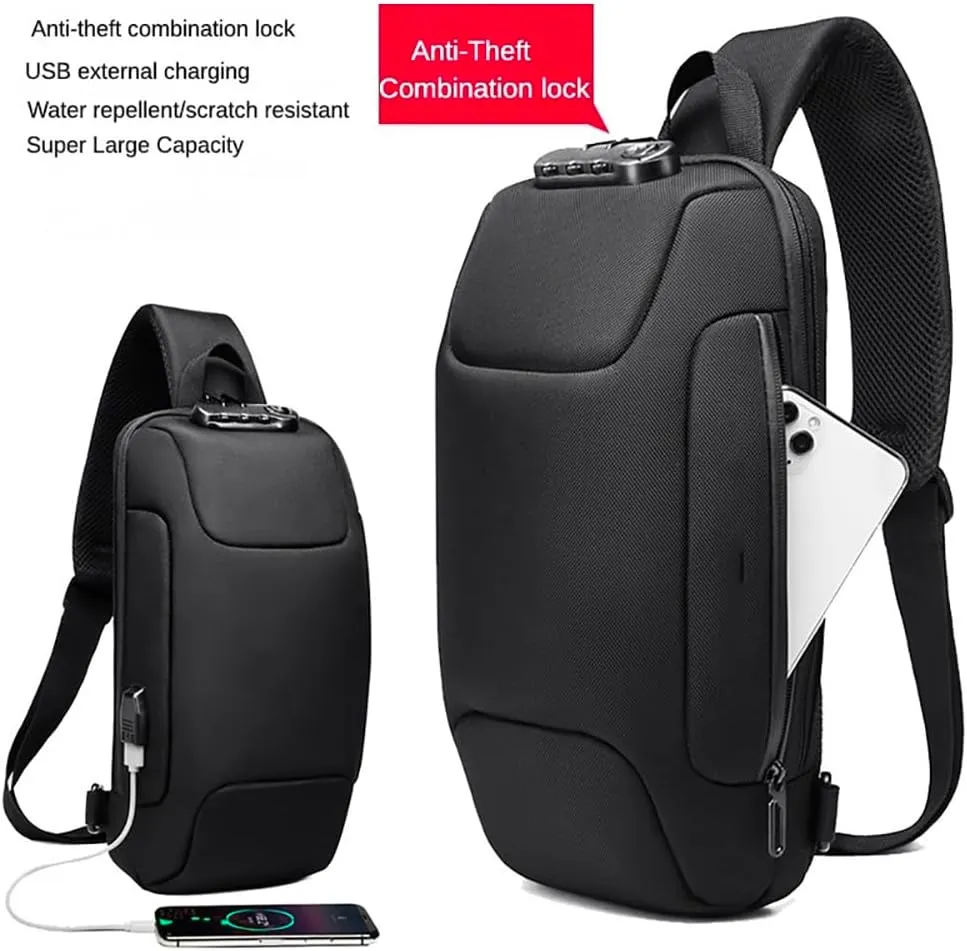 Shockproof Protective Crossbody Shoulder Chest Backpack Travel Home Storage Bag Carrying Case Compatible with GPD Win 4 (Red)