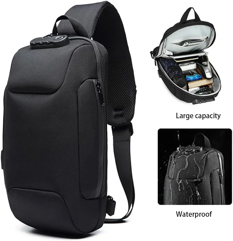 Shockproof Protective Crossbody Shoulder Chest Backpack Travel Home Storage Bag Carrying Case Compatible with GPD Win 4 (Red)