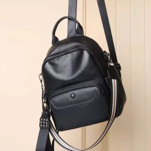 Shoulder Layer Double Fashion Wrap Backpack Act fast Women's Casual Cowhide Versatile Affordable delivery fees