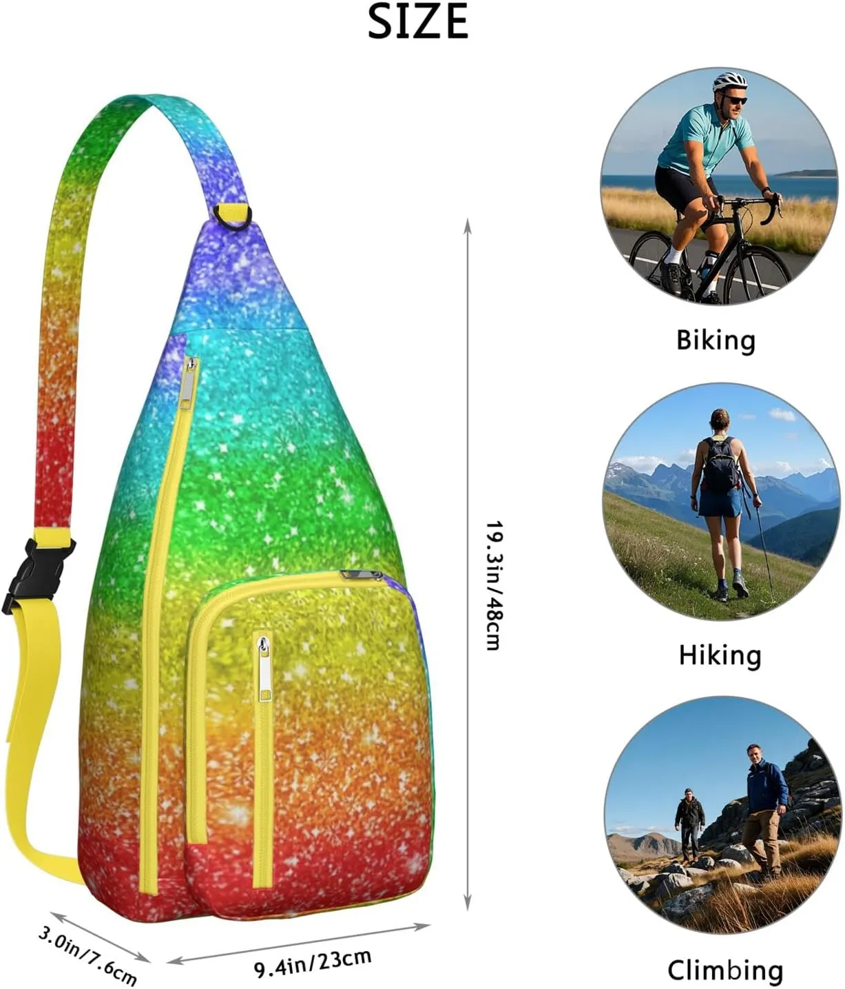 Shoulder Sling Crossbody Casual Chest Bag For Travel Sports Running,Backpack for Men & Women Lightweight Sports BagCrossbody Concealed Carry,Abstract Shoulder Bag Waterproof Chest Bag