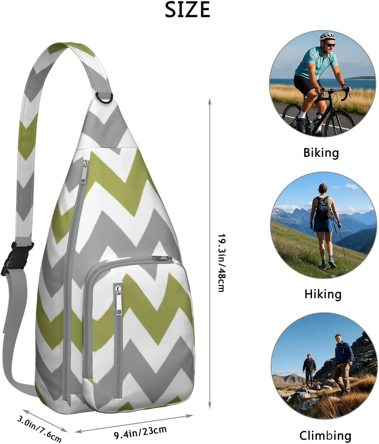 Shoulder Sling Crossbody Casual Chest Bag For Travel Sports Running,Backpack for Men & Women Lightweight Sports BagCrossbody Concealed Carry,Abstract Shoulder Bag Waterproof Chest Bag