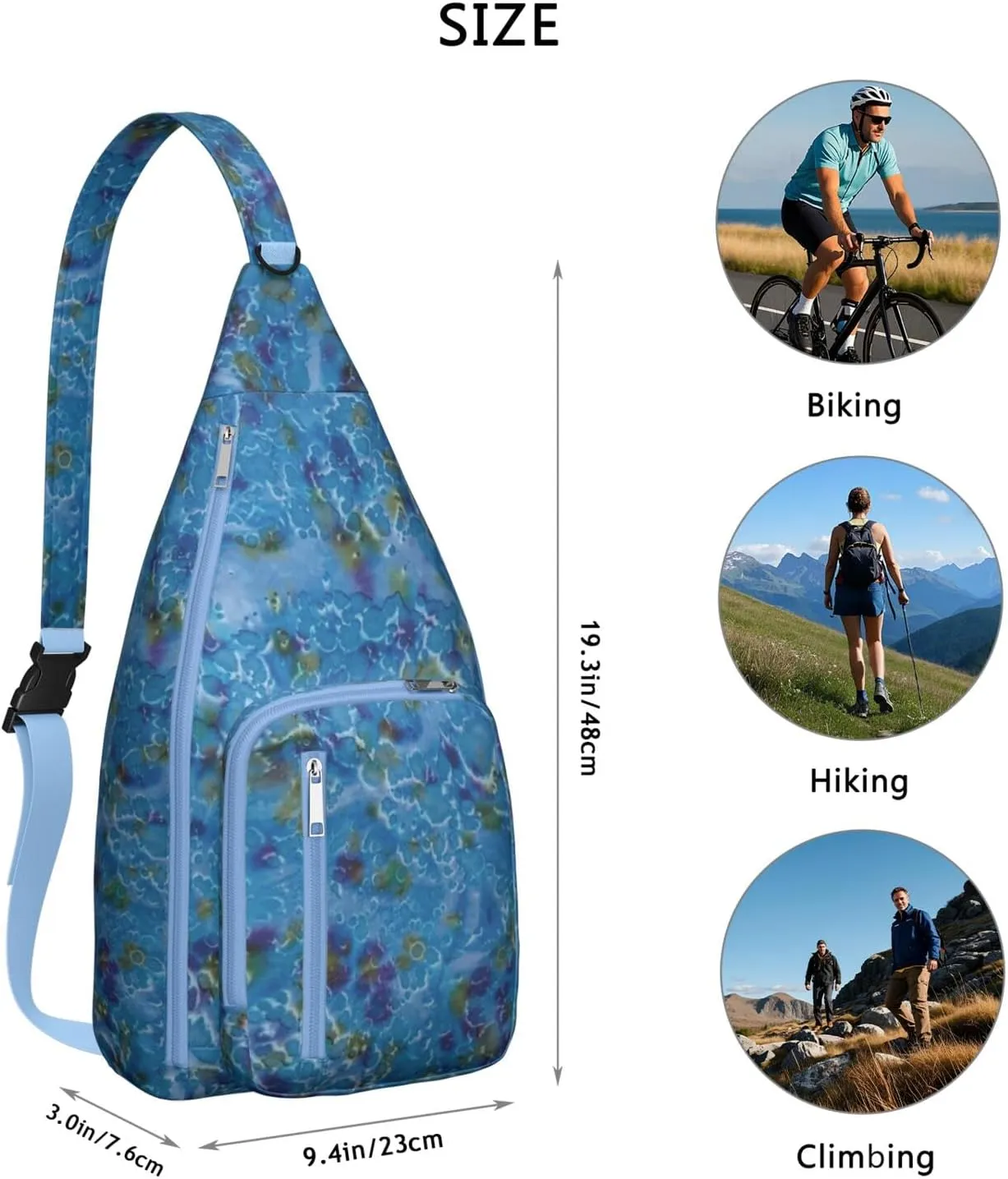 Shoulder Sling Crossbody Casual Chest Bag For Travel Sports Running,Backpack for Men & Women Lightweight Sports BagCrossbody Concealed Carry,Abstract Shoulder Bag Waterproof Chest Bag