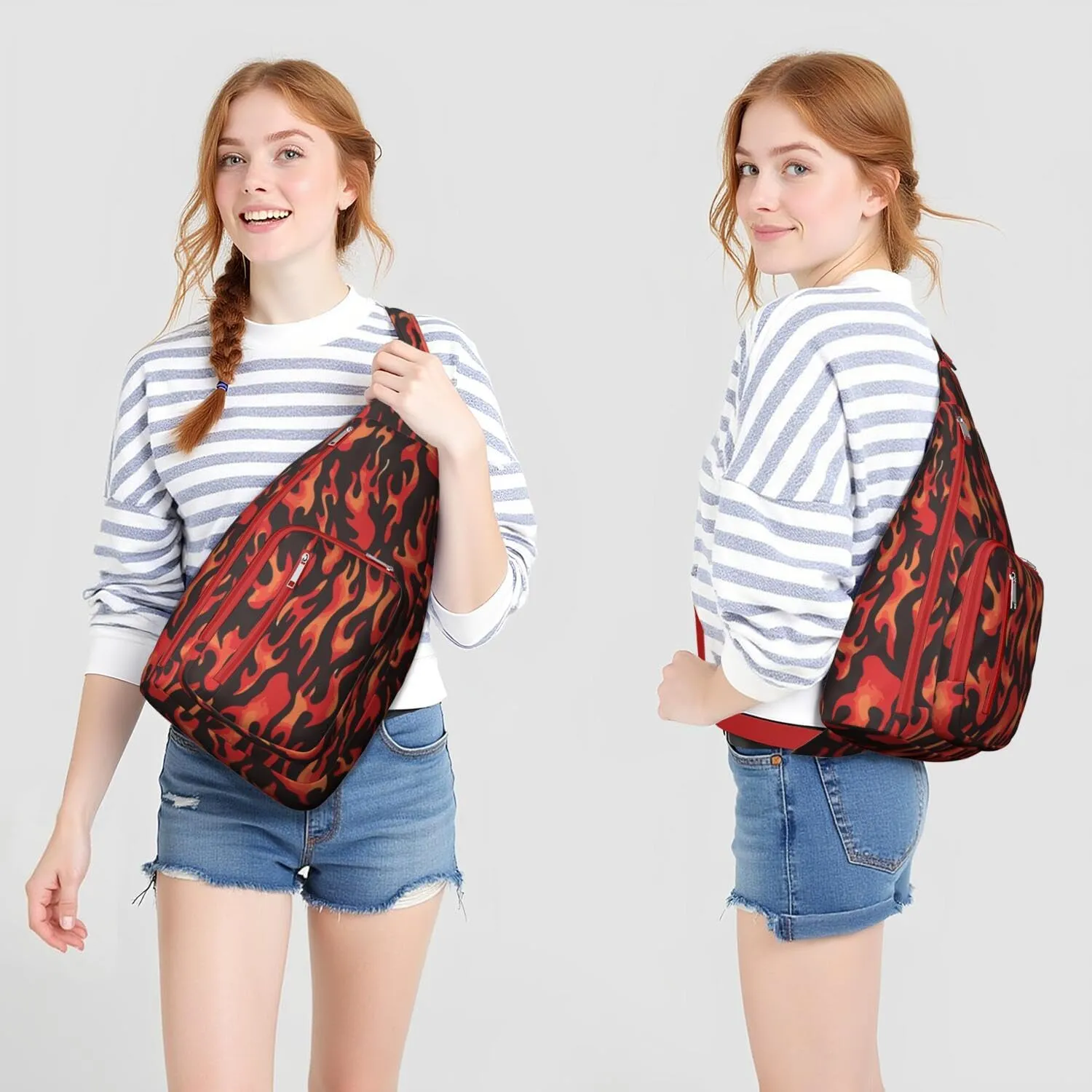Shoulder Sling Crossbody Casual Chest Bag For Travel Sports Running,Backpack for Men & Women Lightweight Sports BagCrossbody Concealed Carry,Abstract Shoulder Bag Waterproof Chest Bag