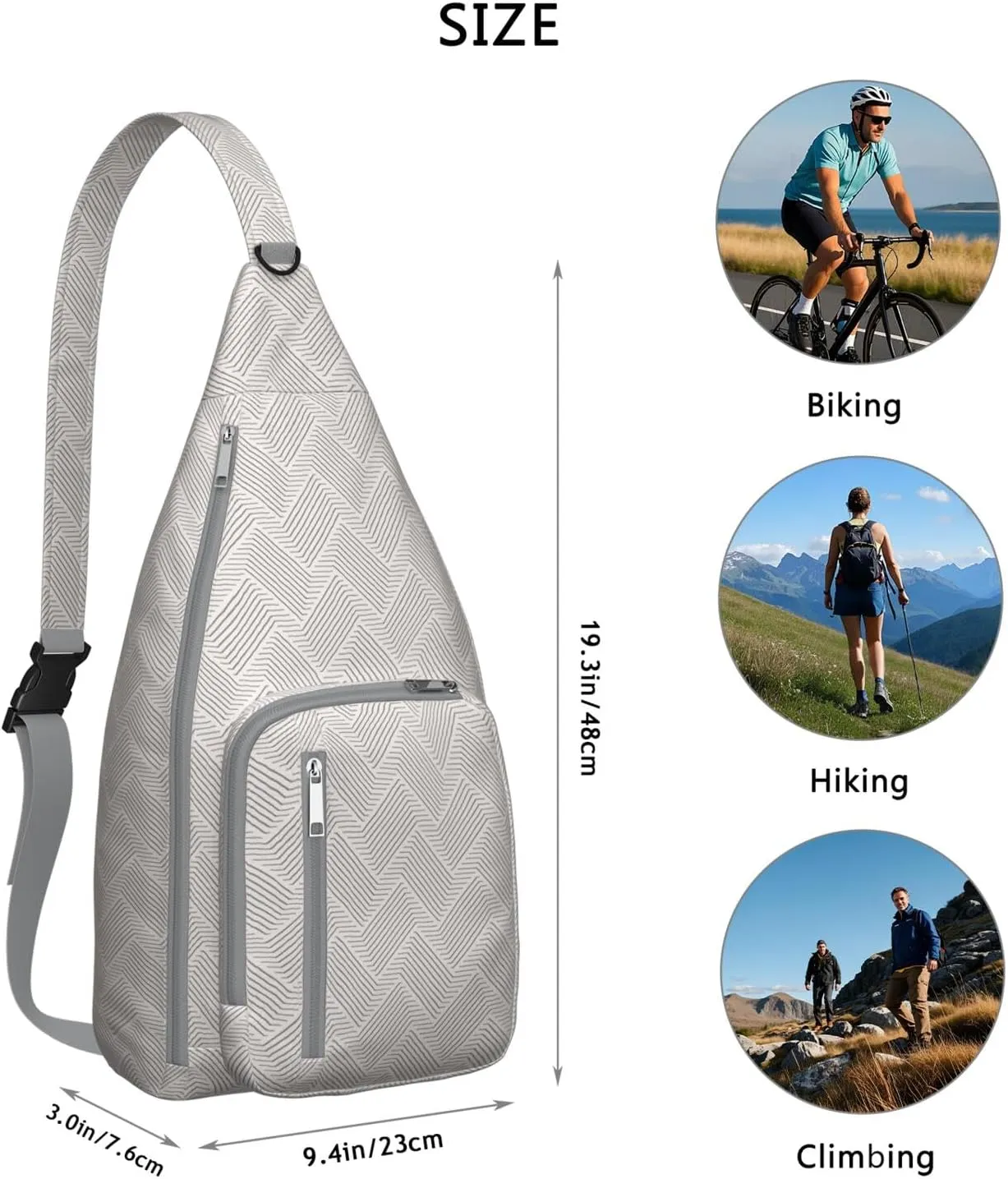 Shoulder Sling Crossbody Casual Chest Bag For Travel Sports Running,Backpack for Men & Women Lightweight Sports BagCrossbody Concealed Carry,Abstract Shoulder Bag Waterproof Chest Bag