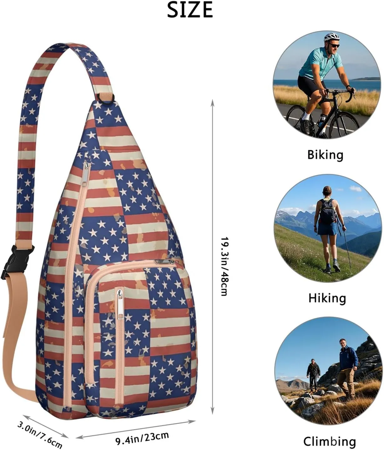 Shoulder Sling Crossbody Casual Chest Bag For Travel Sports Running,Backpack for Men & Women Lightweight Sports BagCrossbody Concealed Carry,Abstract Shoulder Bag Waterproof Chest Bag