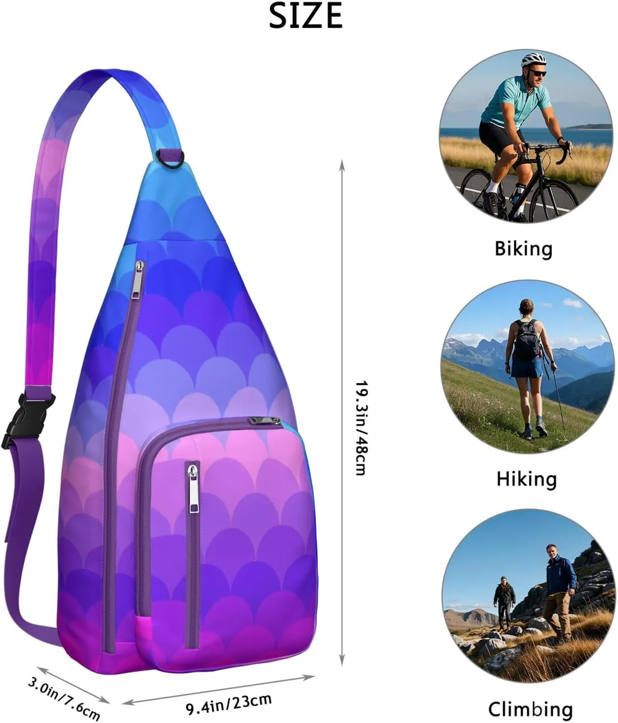 Shoulder Sling Crossbody Casual Chest Bag For Travel Sports Running,Backpack for Men & Women Lightweight Sports BagCrossbody Concealed Carry,Abstract Shoulder Bag Waterproof Chest Bag