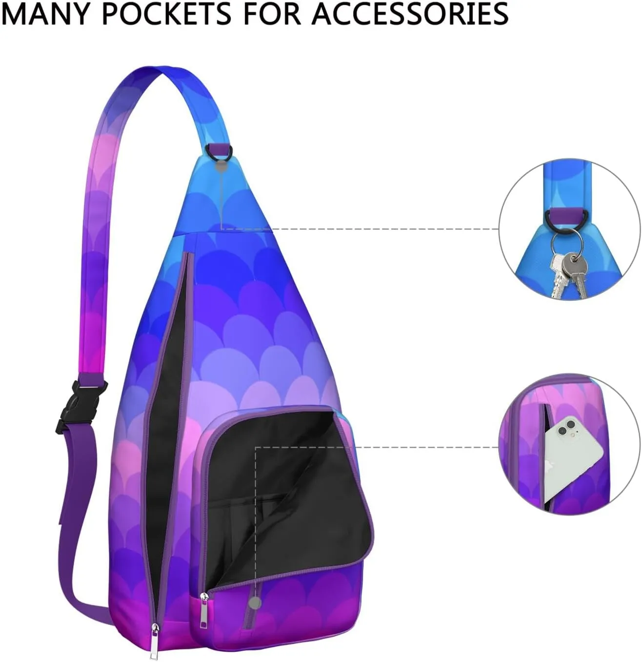 Shoulder Sling Crossbody Casual Chest Bag For Travel Sports Running,Backpack for Men & Women Lightweight Sports BagCrossbody Concealed Carry,Abstract Shoulder Bag Waterproof Chest Bag