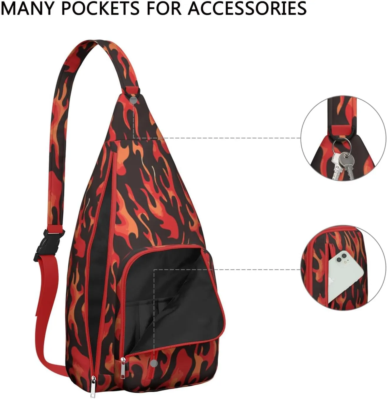 Shoulder Sling Crossbody Casual Chest Bag For Travel Sports Running,Backpack for Men & Women Lightweight Sports BagCrossbody Concealed Carry,Abstract Shoulder Bag Waterproof Chest Bag