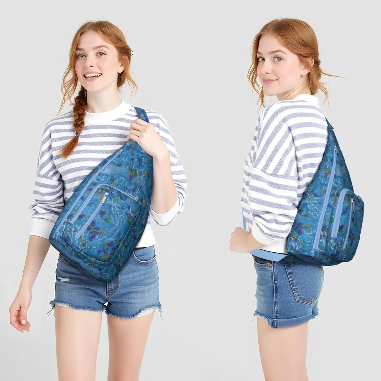 Shoulder Sling Crossbody Casual Chest Bag For Travel Sports Running,Backpack for Men & Women Lightweight Sports BagCrossbody Concealed Carry,Abstract Shoulder Bag Waterproof Chest Bag