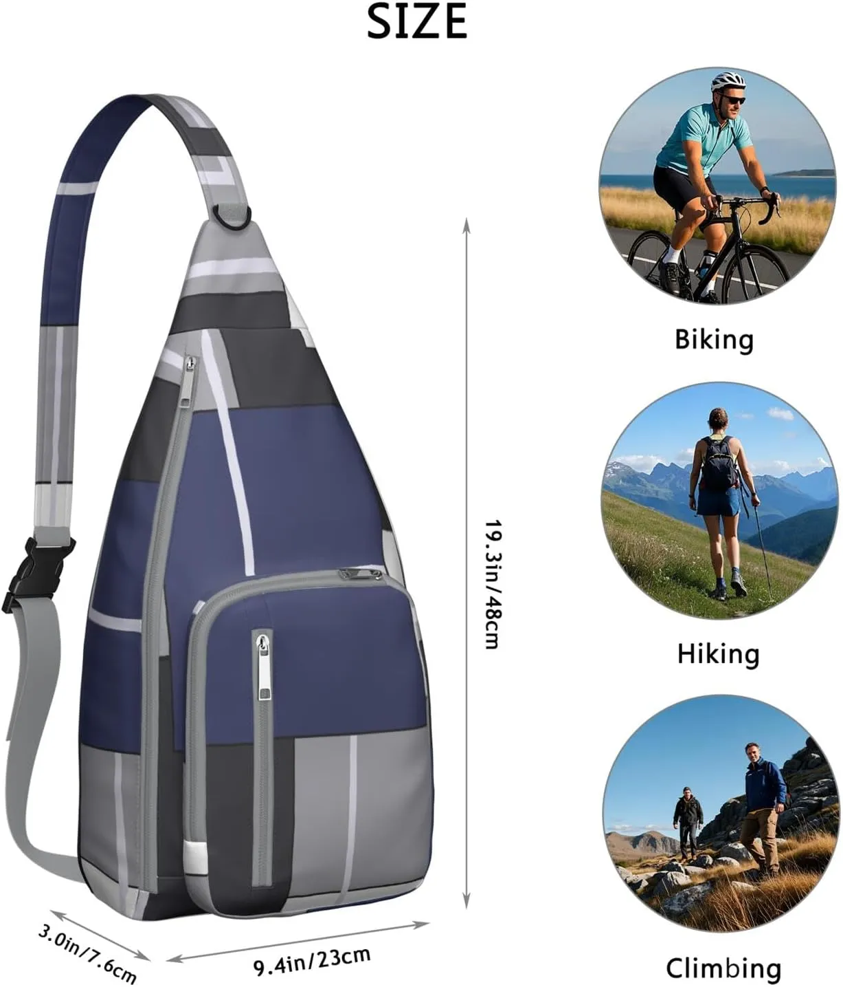 Shoulder Sling Crossbody Casual Chest Bag For Travel Sports Running,Backpack for Men & Women Lightweight Sports BagCrossbody Concealed Carry,Abstract Shoulder Bag Waterproof Chest Bag