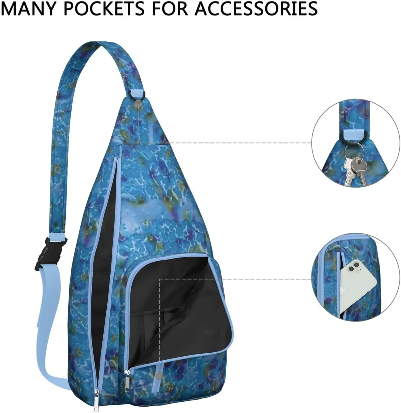 Shoulder Sling Crossbody Casual Chest Bag For Travel Sports Running,Backpack for Men & Women Lightweight Sports BagCrossbody Concealed Carry,Abstract Shoulder Bag Waterproof Chest Bag