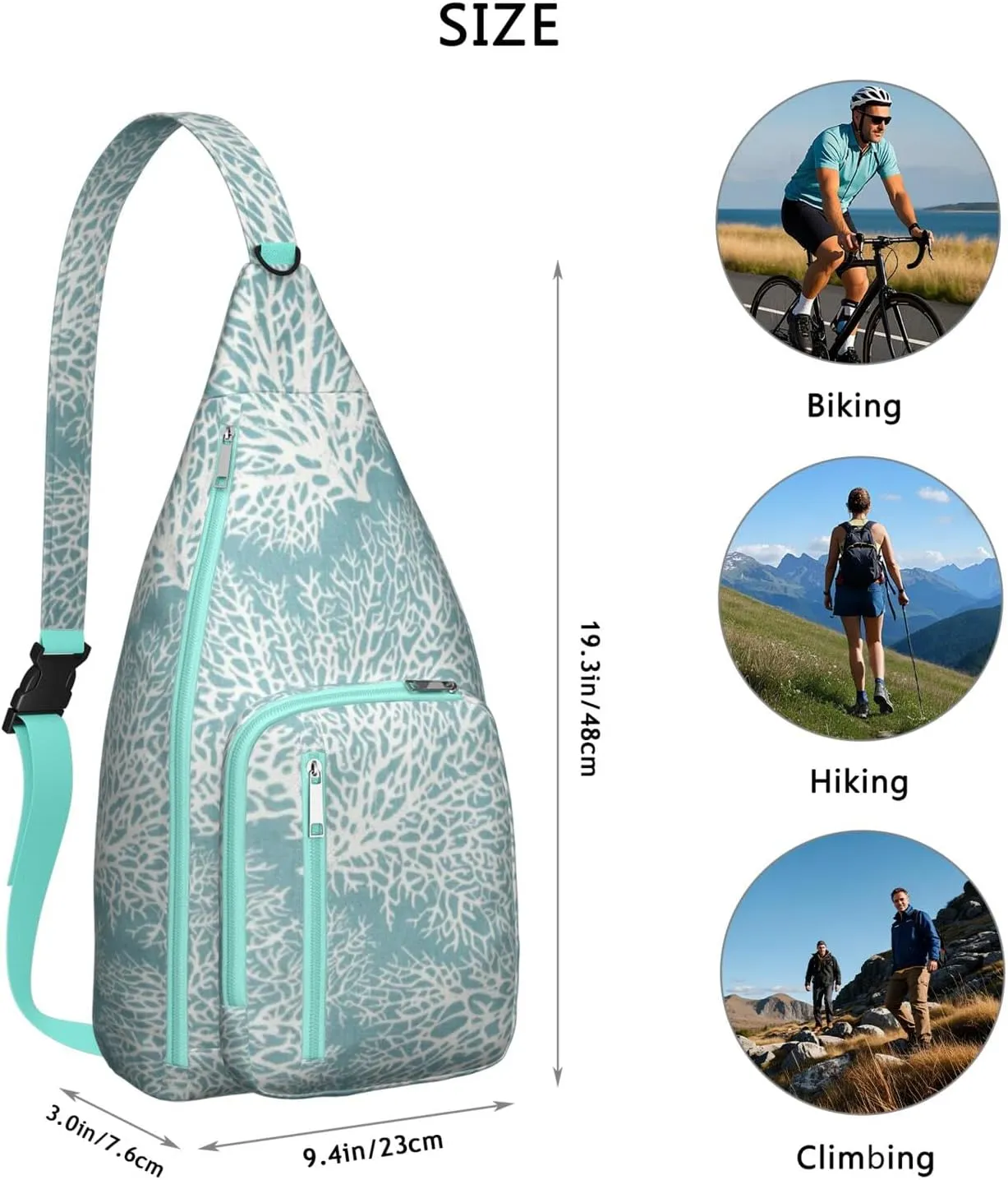 Shoulder Sling Crossbody Casual Chest Bag For Travel Sports Running,Backpack for Men & Women Lightweight Sports BagCrossbody Concealed Carry,Abstract Shoulder Bag Waterproof Chest Bag