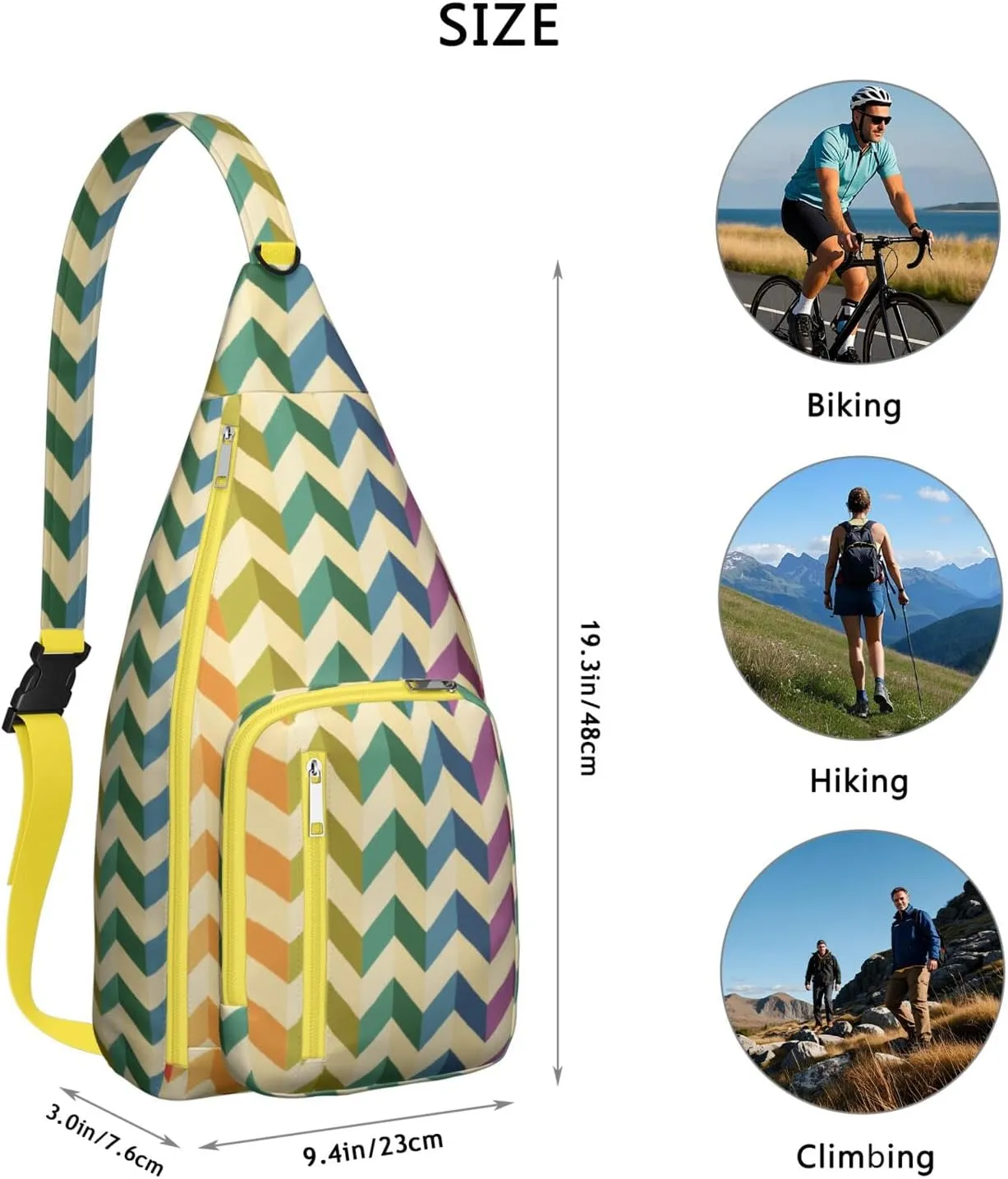 Shoulder Sling Crossbody Casual Chest Bag For Travel Sports Running,Backpack for Men & Women Lightweight Sports BagCrossbody Concealed Carry,Abstract Shoulder Bag Waterproof Chest Bag