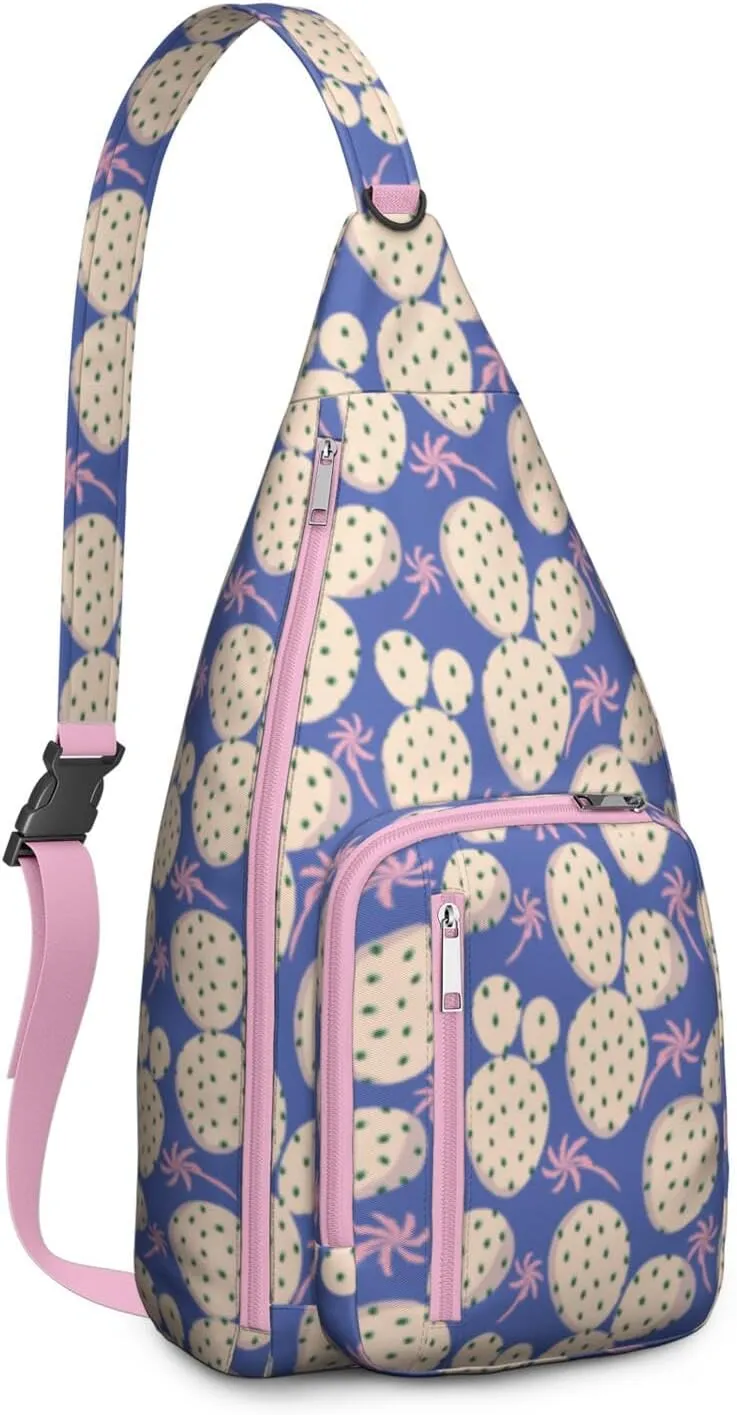 Shoulder Sling Crossbody Casual Chest Bag For Travel Sports Running,Backpack for Men & Women Lightweight Sports BagCrossbody Concealed Carry,Cactus Shoulder Bag Waterproof Chest Bag