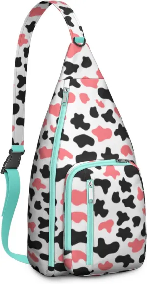 Shoulder Sling Crossbody Casual Chest Bag For Travel Sports Running,Backpack for Men & Women Lightweight Sports BagCrossbody Concealed Carry,Cow Shoulder Bag Waterproof Chest Bag