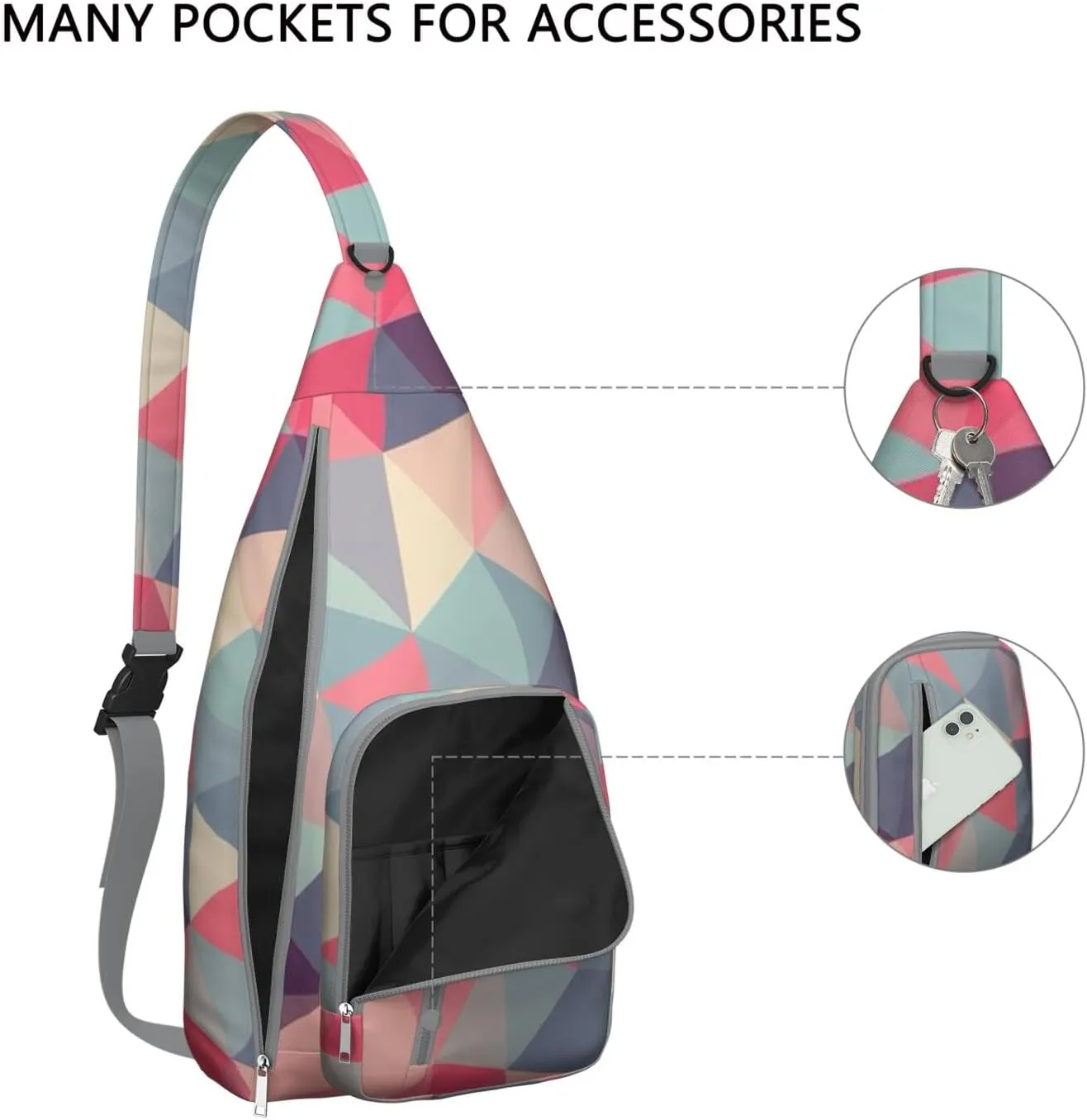 Shoulder Sling Crossbody Casual Chest Bag For Travel Sports Running,Backpack for Men & Women Lightweight Sports BagCrossbody Concealed Carry,Fashion Shoulder Bag Waterproof Chest Bag